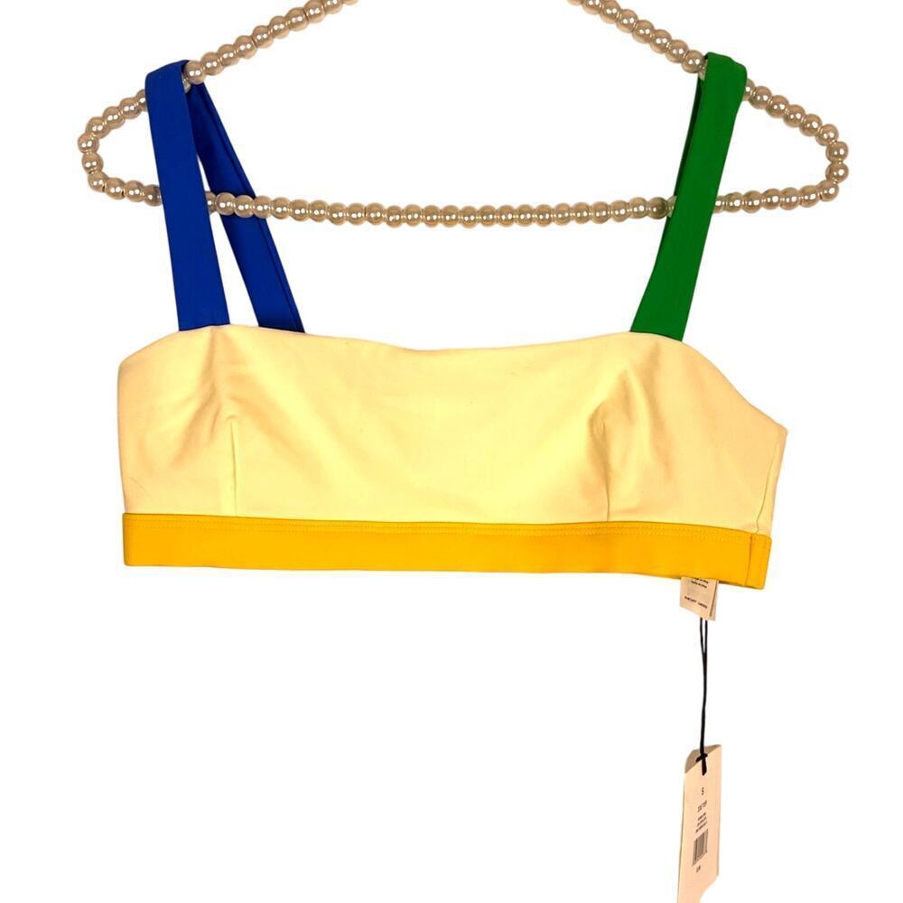 Onia x Mad Happy Zoe Multi-Color Bikini‎ Top Size Small NWT